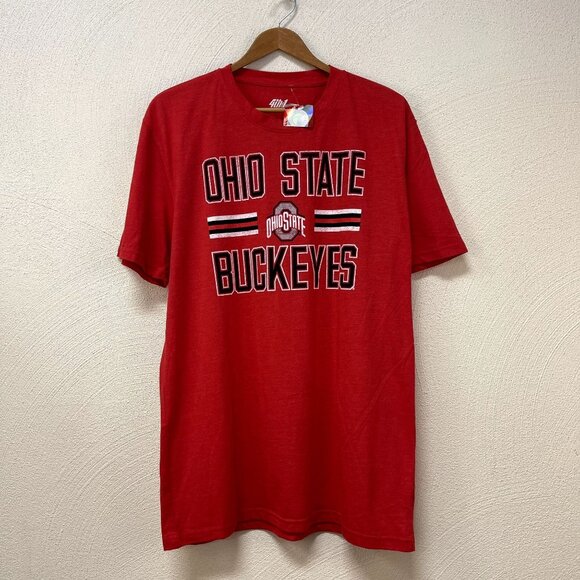 NWT Ohio State Buckeyes Red T-Shirt Graphic Tee Cotton Casual Top Sz M - Picture 1 of 3